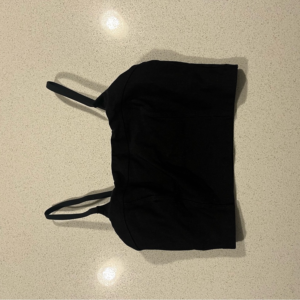 Black Strappy Crop Top